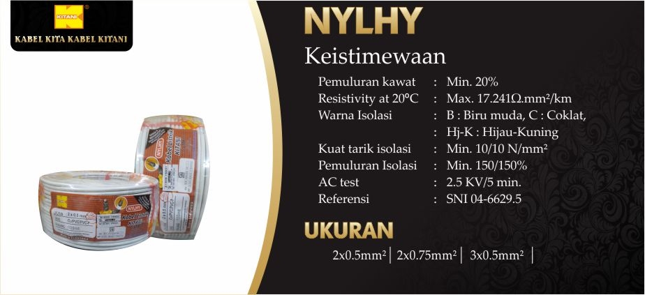 NYLHY 2X0.75 mm KITANI WHITE 300/300V 50meter